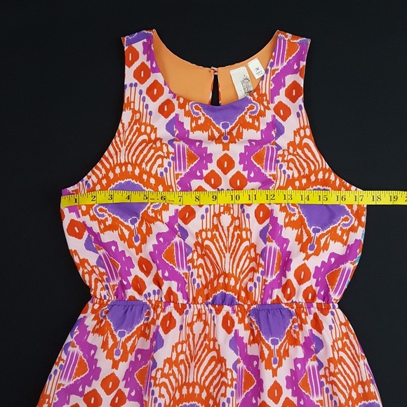Francesca's Geometric Print Sleeveless Dress Sz M - Picture 3 of 8